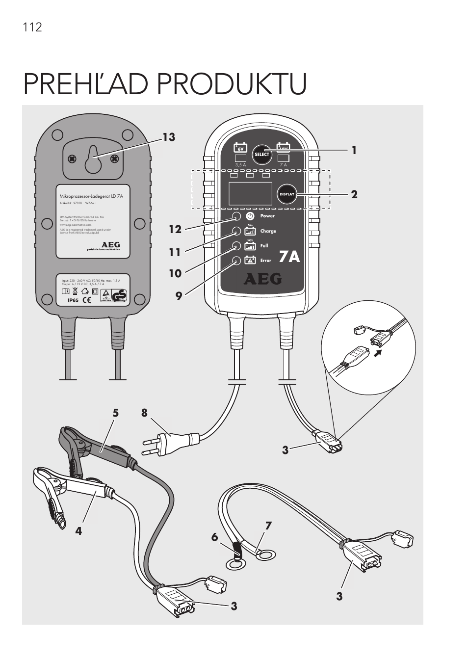 Prehľad produktu | AEG CHARGING UNIT LM 1.5 User Manual | Page 112 / 124