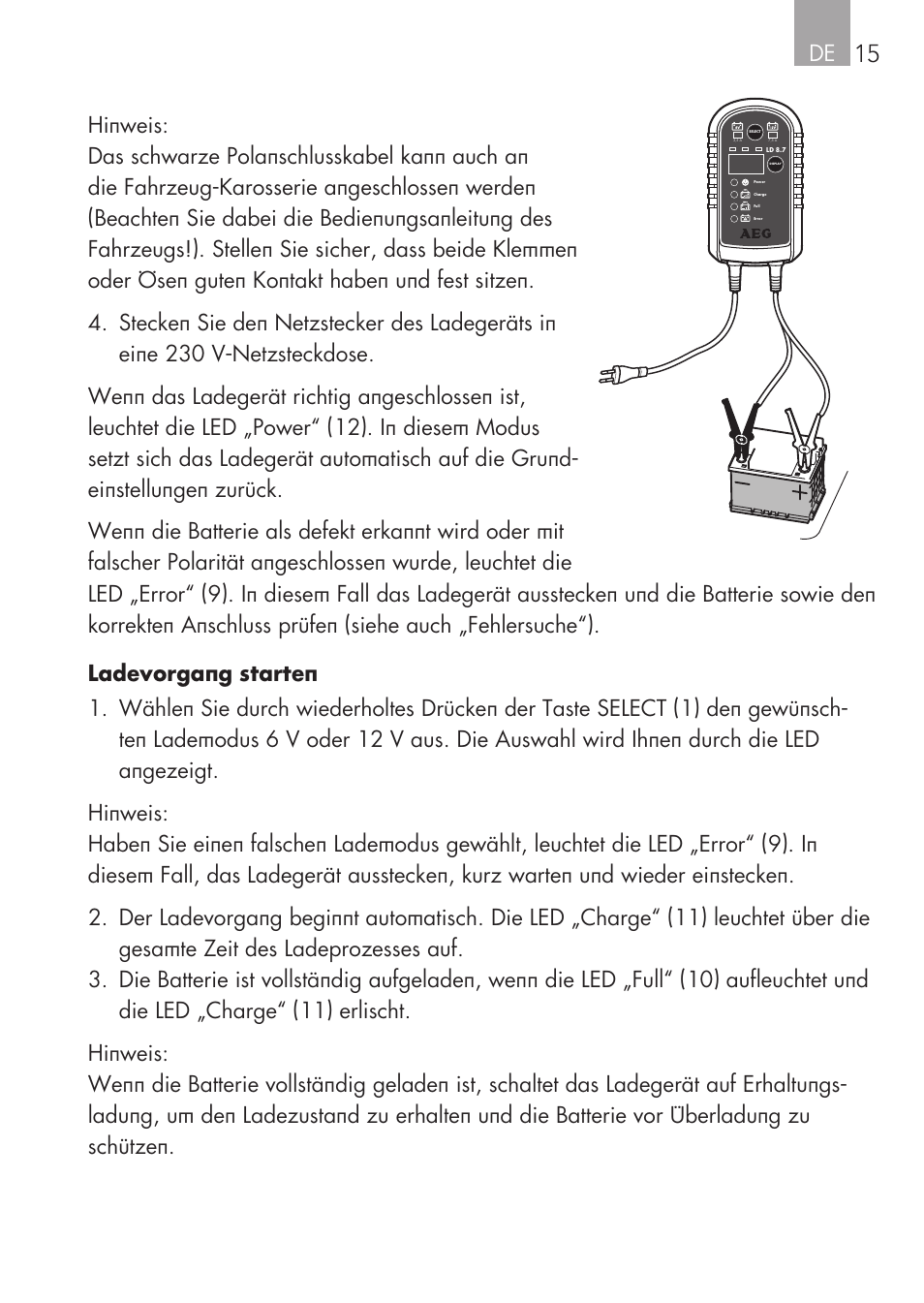 AEG CHARGING UNIT LM 1.5 User Manual | Page 15 / 124