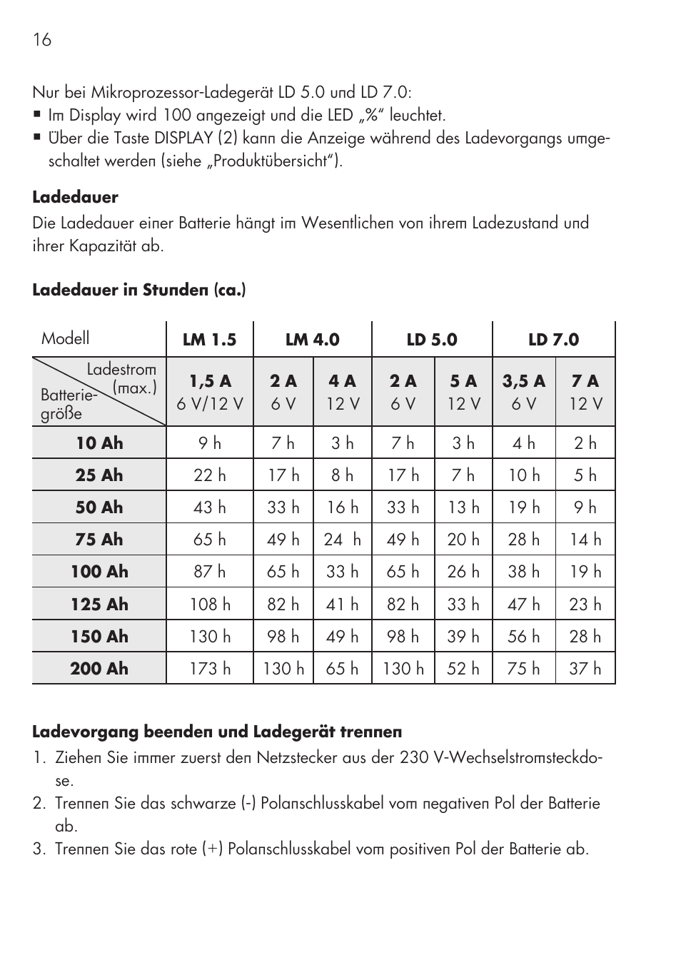 AEG CHARGING UNIT LM 1.5 User Manual | Page 16 / 124