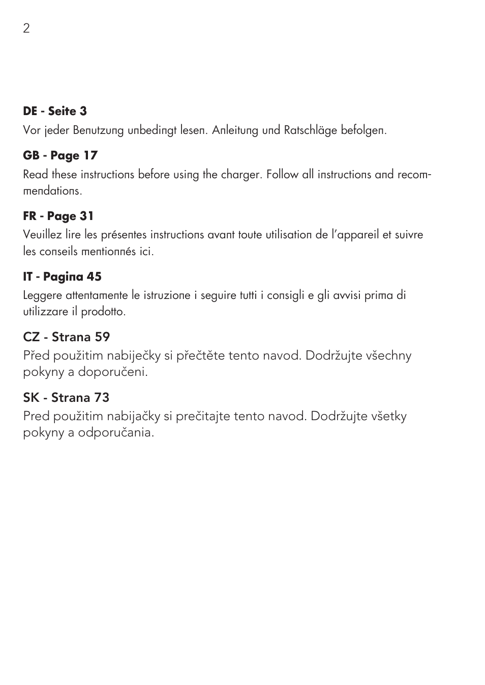 AEG CHARGING UNIT LM 1.5 User Manual | Page 2 / 124