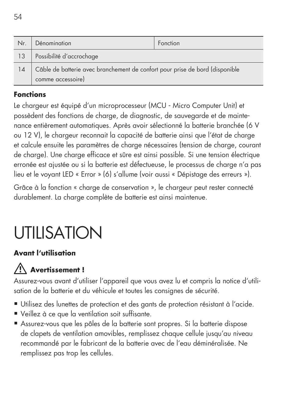 Utilisation | AEG CHARGING UNIT LM 1.5 User Manual | Page 54 / 124