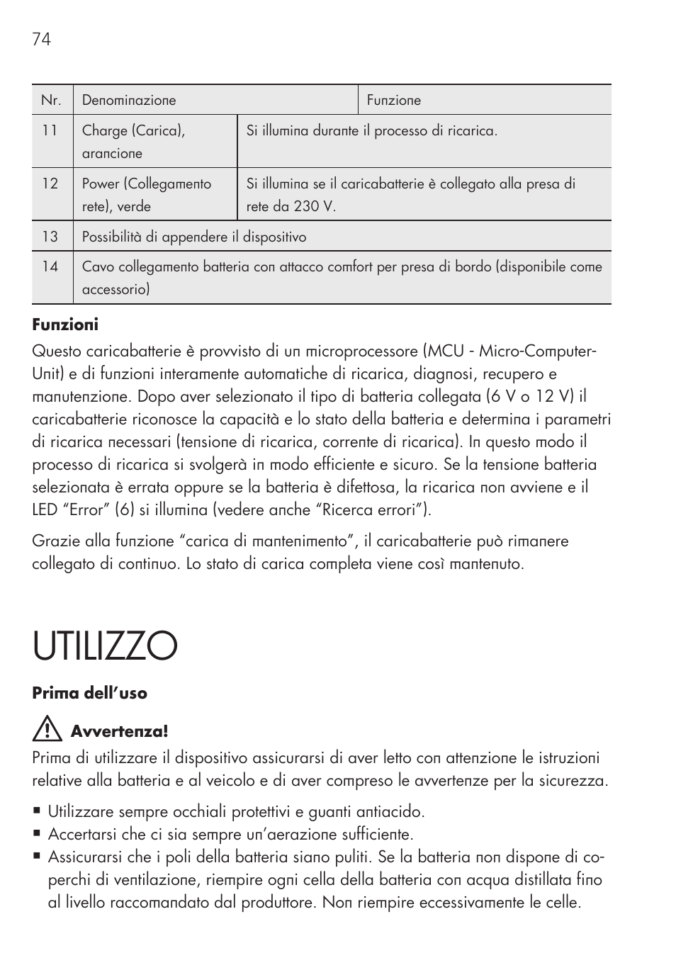 Utilizzo | AEG CHARGING UNIT LM 1.5 User Manual | Page 74 / 124