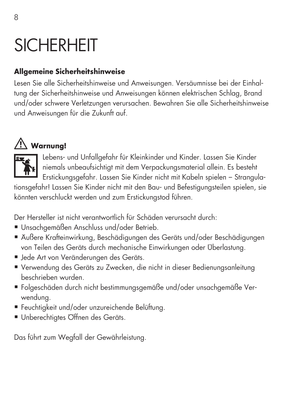 Sicherheit | AEG CHARGING UNIT LM 1.5 User Manual | Page 8 / 124