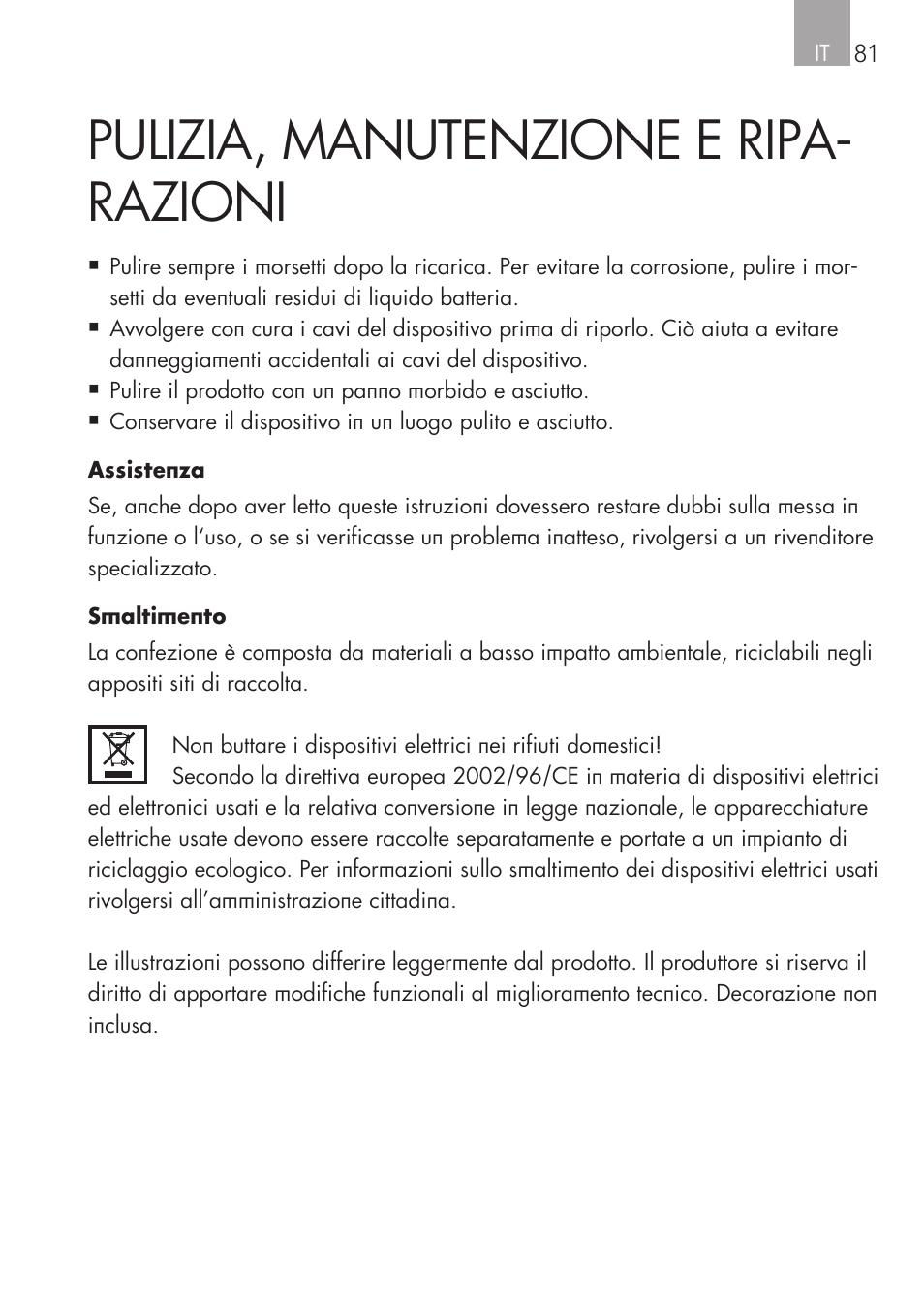 Pulizia, manutenzione e ripa- razioni | AEG CHARGING UNIT LM 1.5 User Manual | Page 81 / 124