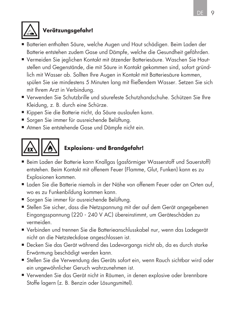 AEG CHARGING UNIT LM 1.5 User Manual | Page 9 / 124