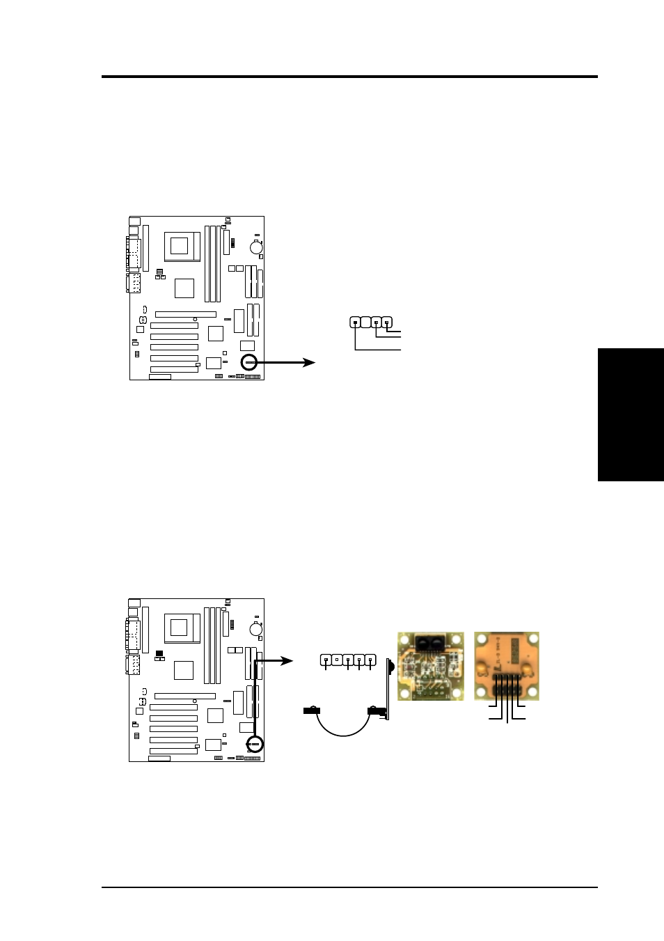 Hardware setup, A7v133 chassis open alarm lead chassis, A7v133 infrared module connector | Asus A7V133 User Manual | Page 37 / 108