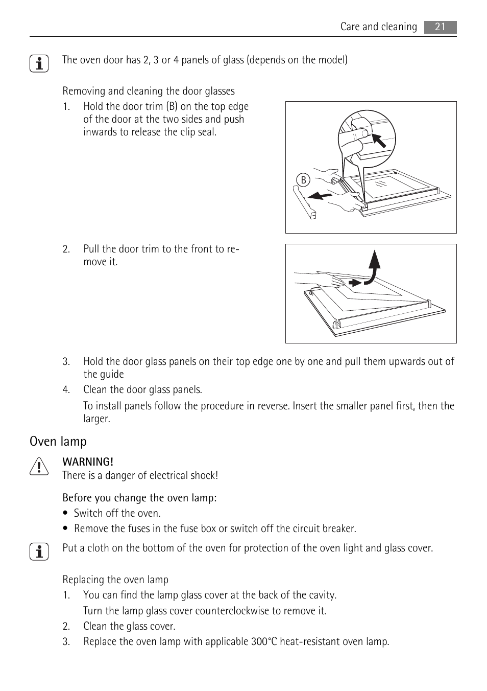 Oven lamp | AEG DE4003020M User Manual | Page 21 / 28