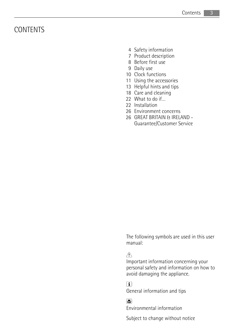 AEG DE4003020M User Manual | Page 3 / 28