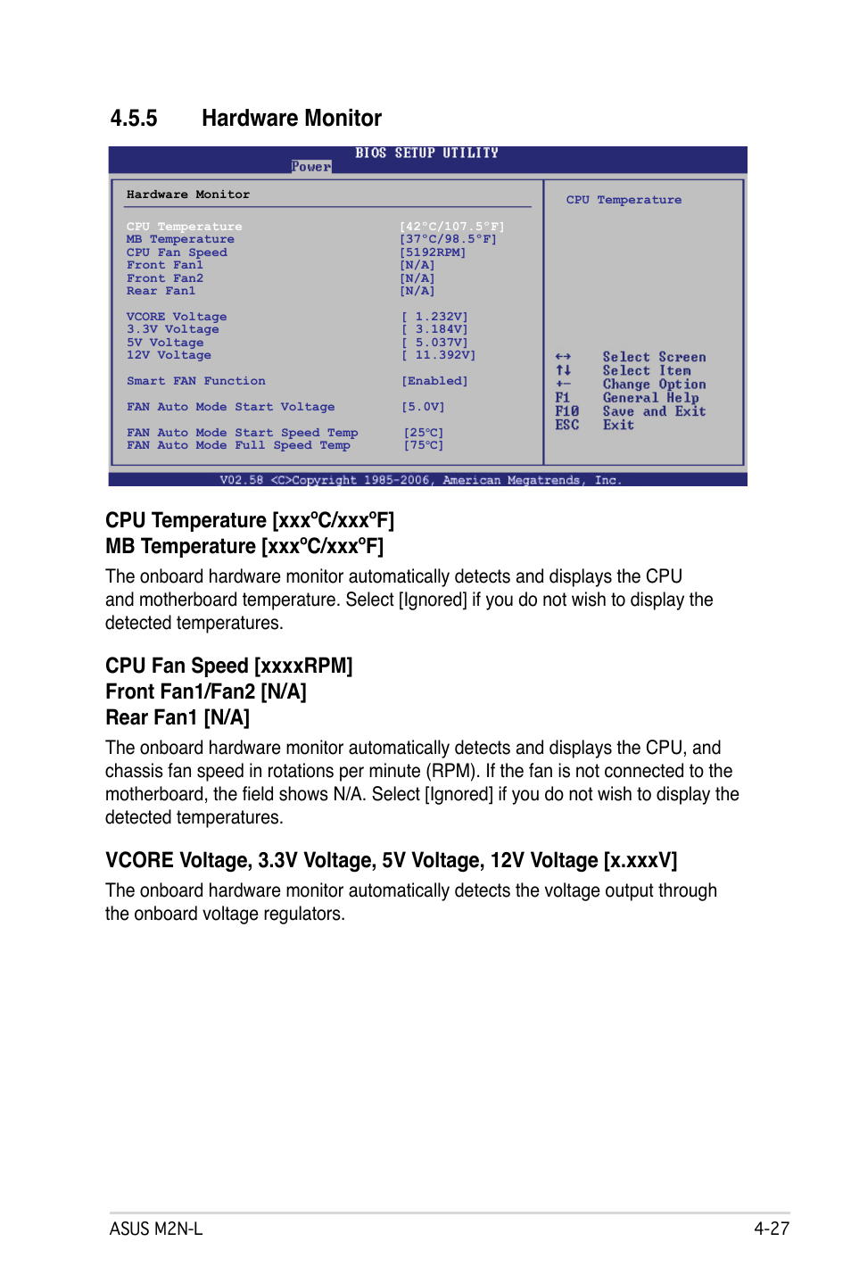 5 hardware monitor | Asus M2N-L User Manual | Page 77 / 108