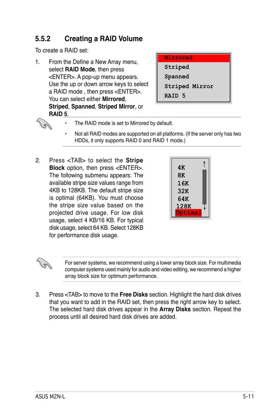 2 creating a raid volume | Asus M2N-L User Manual | Page 97 / 108