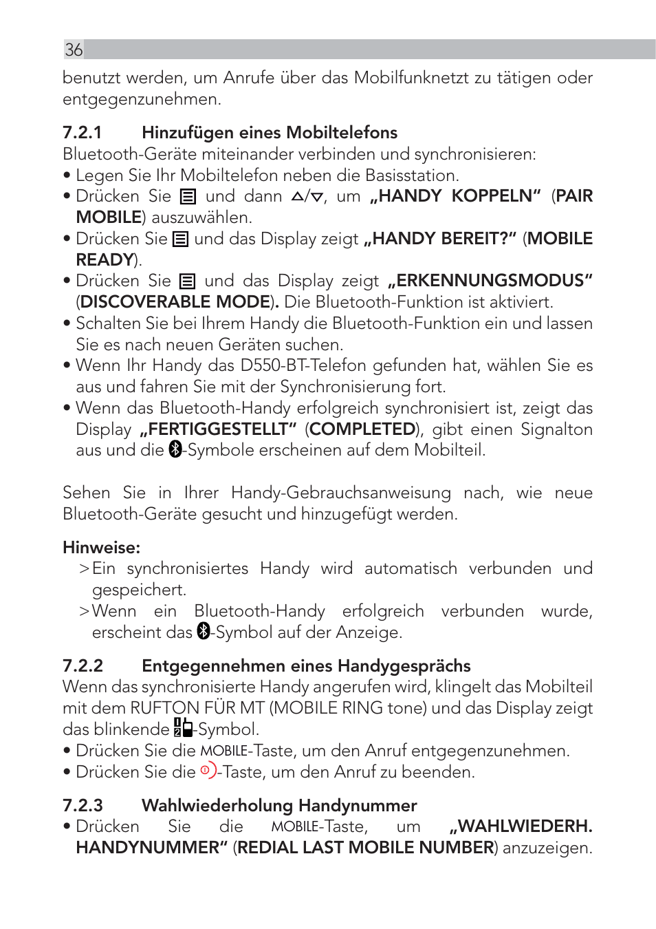 AEG Voxtel D500 - d550bt User Manual | Page 36 / 136