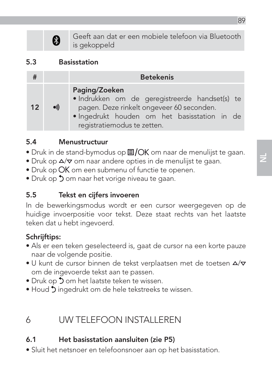 6uw telefoon installeren | AEG Voxtel D500 - d550bt User Manual | Page 89 / 136