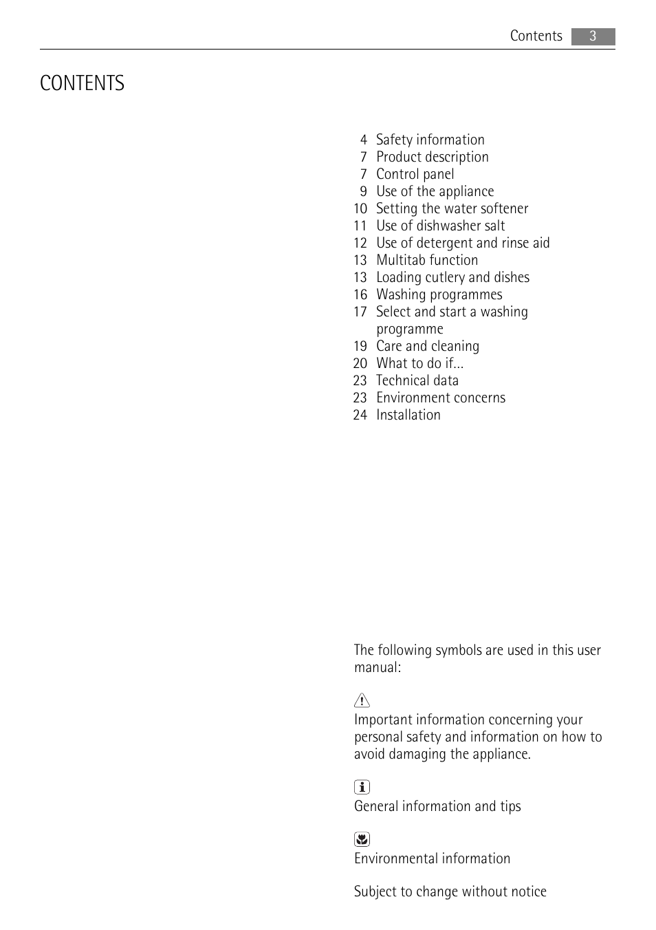 AEG F55020W0P User Manual | Page 3 / 28