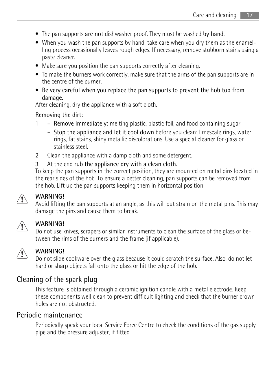 Cleaning of the spark plug, Periodic maintenance | AEG HG654320UM User Manual | Page 17 / 24