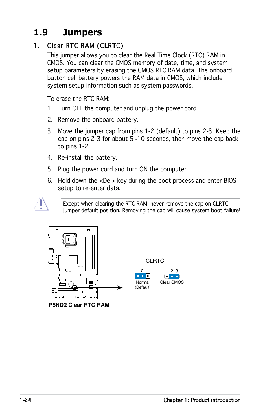 9 jumpers | Asus Motherboard P5ND2 User Manual | Page 36 / 100