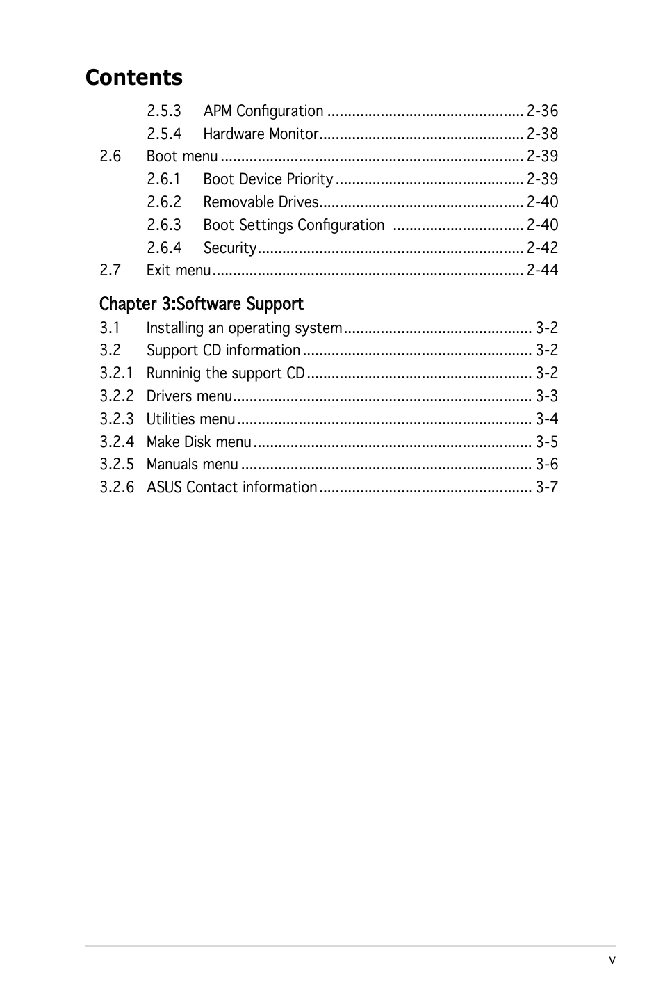 Asus Motherboard P5ND2 User Manual | Page 5 / 100