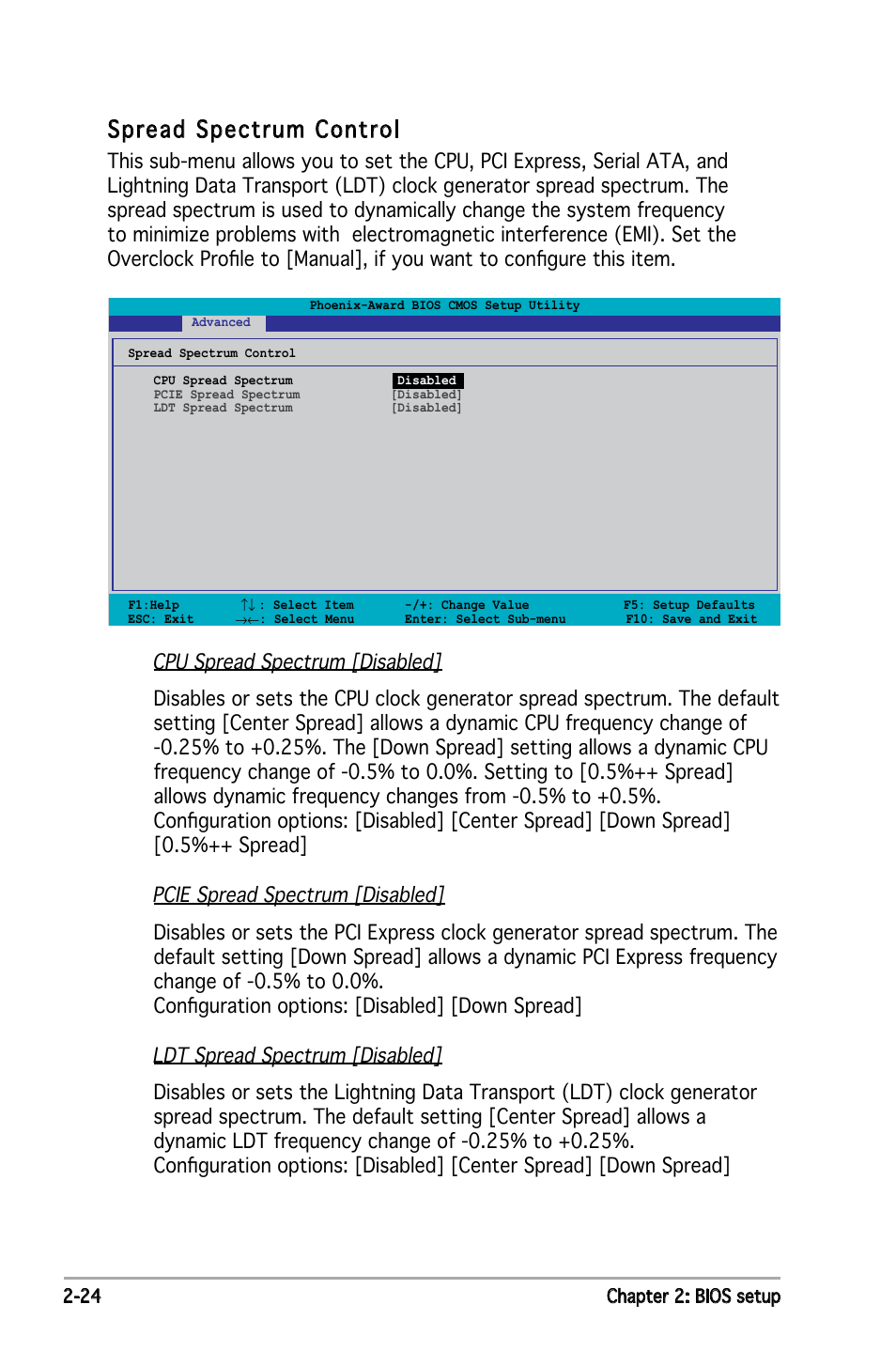 Spread spectrum control | Asus Motherboard P5ND2 User Manual | Page 70 / 100