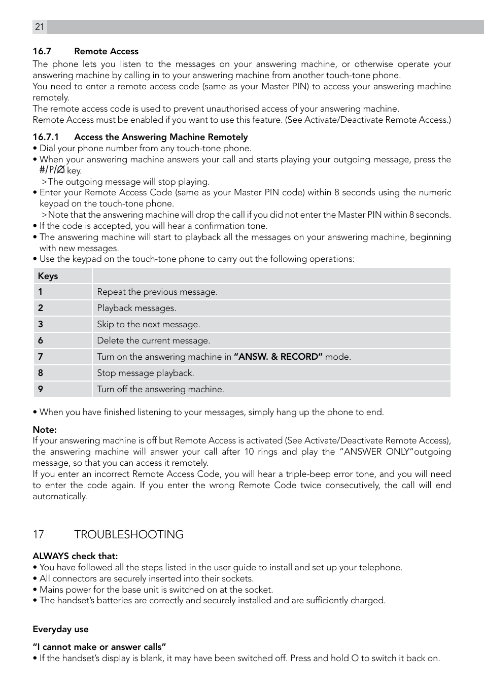 17 troubleshooting | AEG Solo 15 User Manual | Page 22 / 28