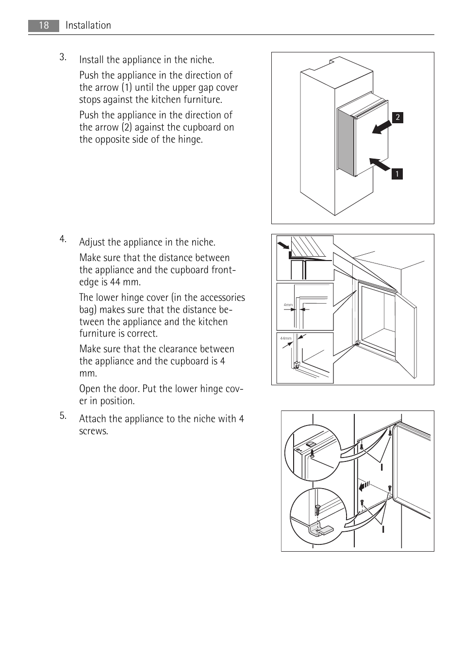 AEG AGN71200F0 User Manual | Page 18 / 24