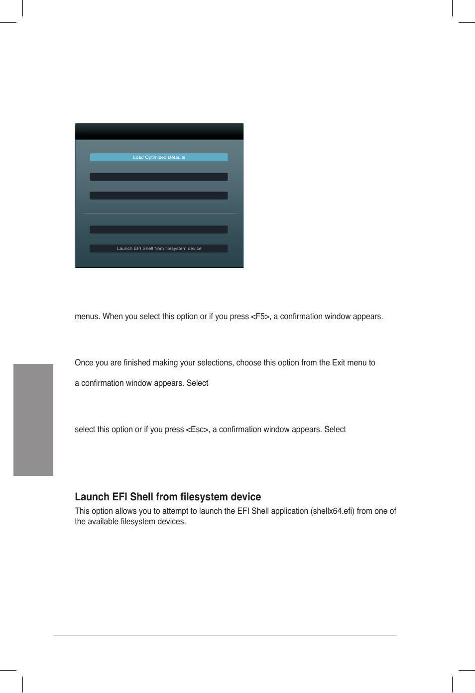 9 exit menu, Exit menu -40, Chapter 3 3.9 exit menu | Load optimized defaults, Save changes & reset, Discard changes & exit, Asus ez mode, Launch efi shell from filesystem device | Asus DELUXE P8Z77-V User Manual | Page 121 / 195