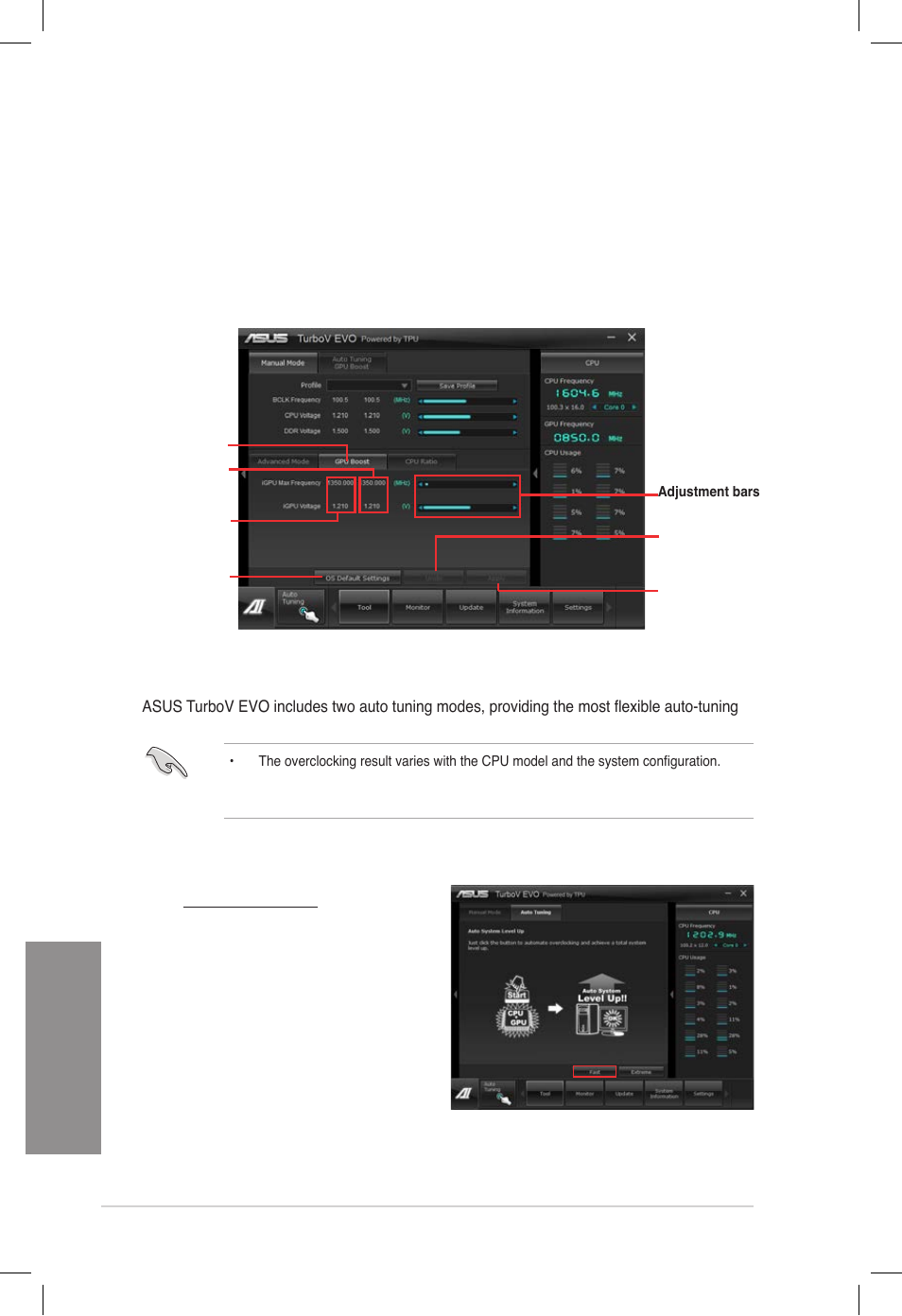 Chapter 4, Auto tuning | Asus DELUXE P8Z77-V User Manual | Page 135 / 195