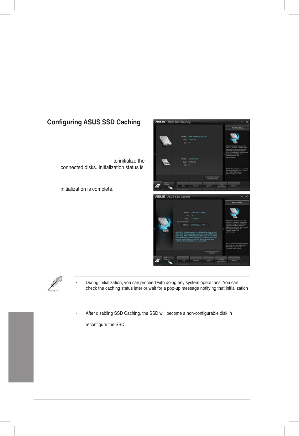 7 asus ssd caching, Asus ssd caching -16, Chapter 4 | Launching asus ssd caching, Configuring asus ssd caching | Asus DELUXE P8Z77-V User Manual | Page 145 / 195