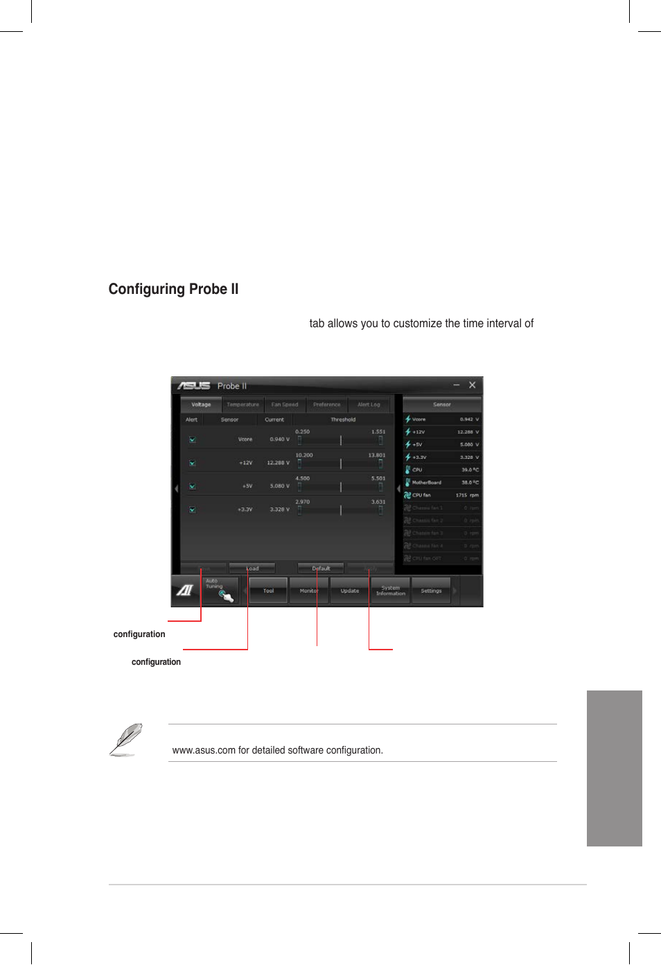 8 probe ii, Probe ii -17, Chapter 4 | Launching probe ii, Configuring probe ii | Asus DELUXE P8Z77-V User Manual | Page 146 / 195