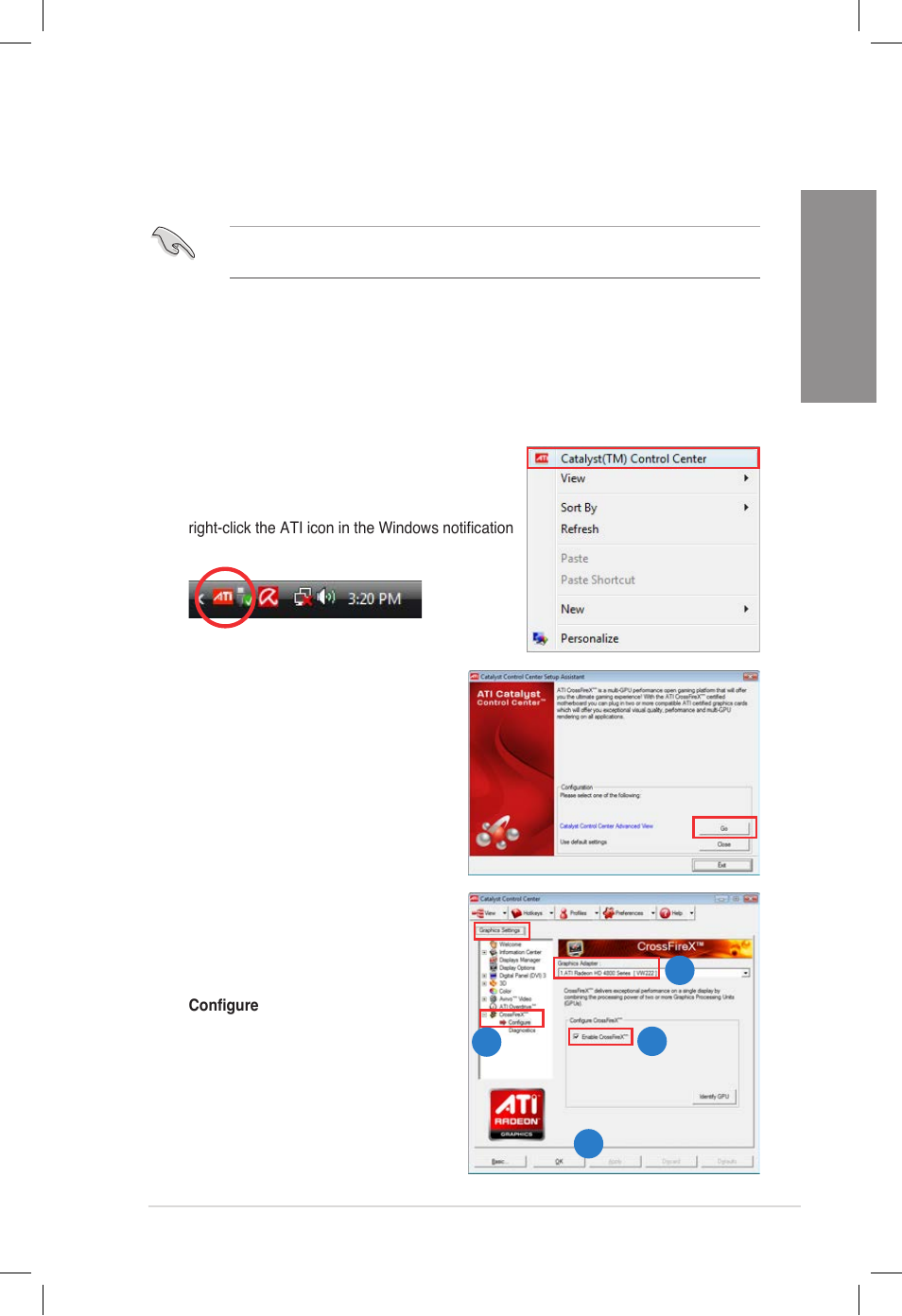 4 installing the device drivers, 5 enabling the ati® crossfirex™ technology, Installing the device drivers -3 | Enabling the ati, Crossfirex™ technology -3, Chapter 5 | Asus DELUXE P8Z77-V User Manual | Page 180 / 195