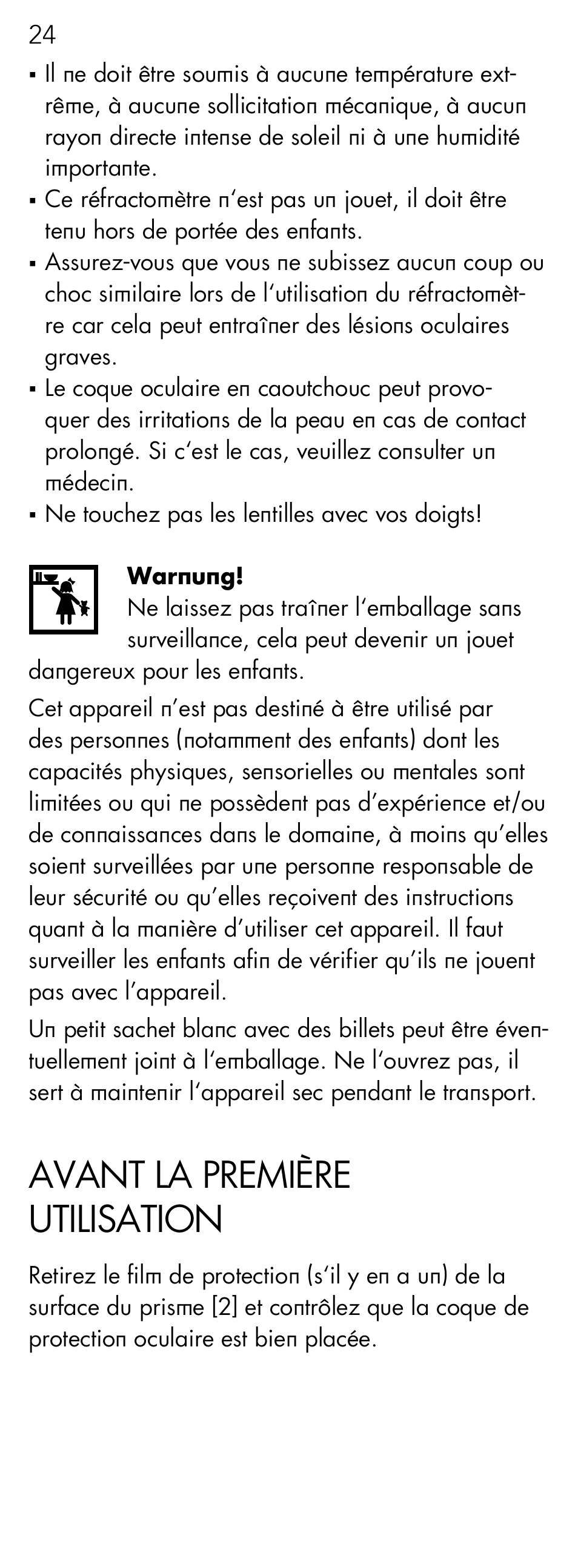 Avant la première utilisation | AEG Refractometer RX 3 User Manual | Page 24 / 60