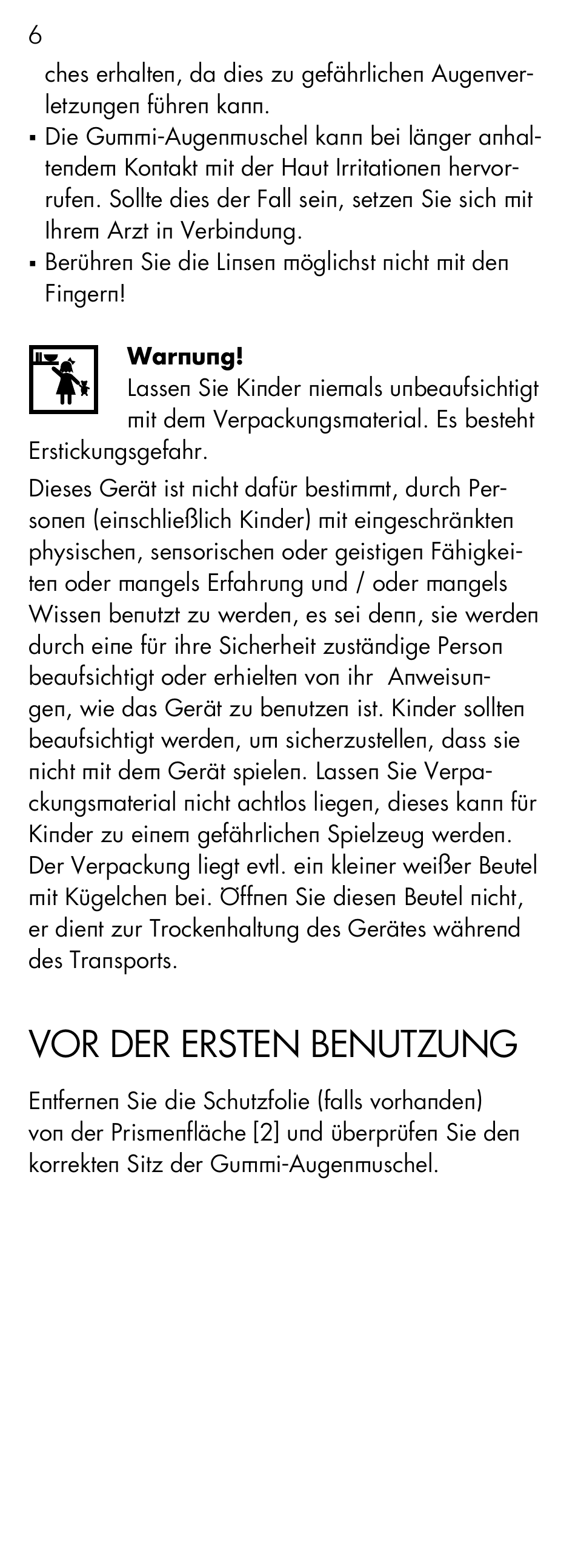 Vor der ersten benutzung | AEG Refractometer RX 3 User Manual | Page 6 / 60