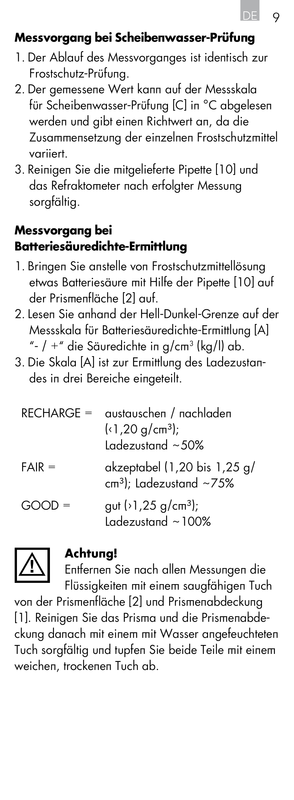 AEG Refractometer RX 3 User Manual | Page 9 / 60