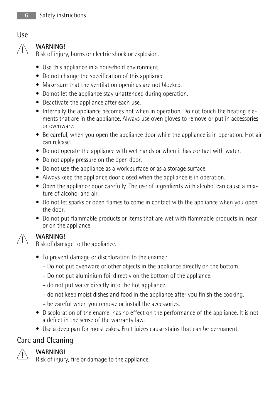 Care and cleaning | AEG BP8715001M User Manual | Page 6 / 32