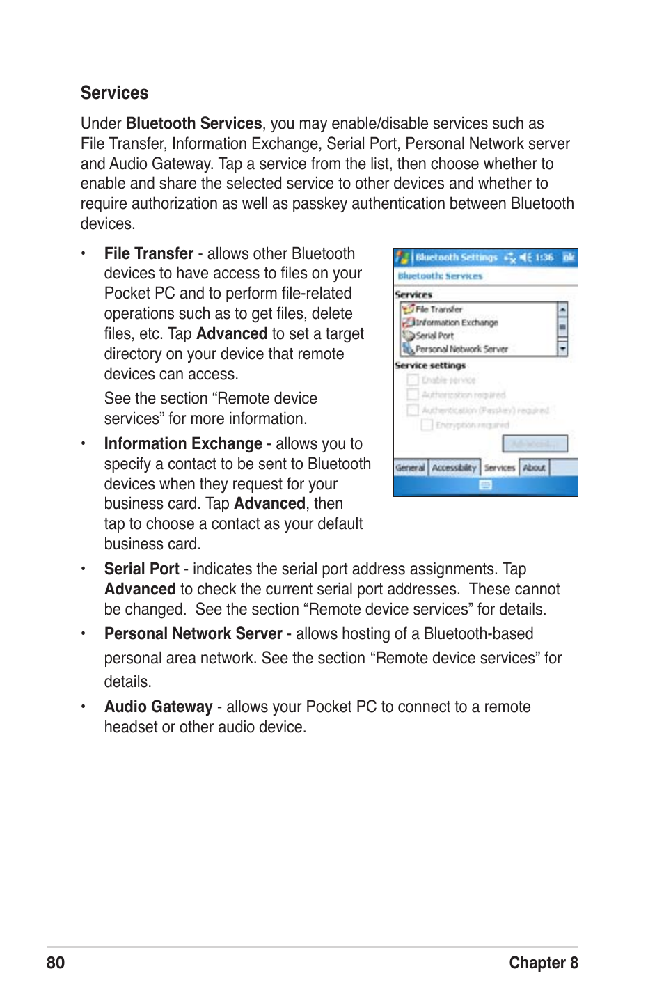 Asus MyPal A639 User Manual | Page 86 / 104