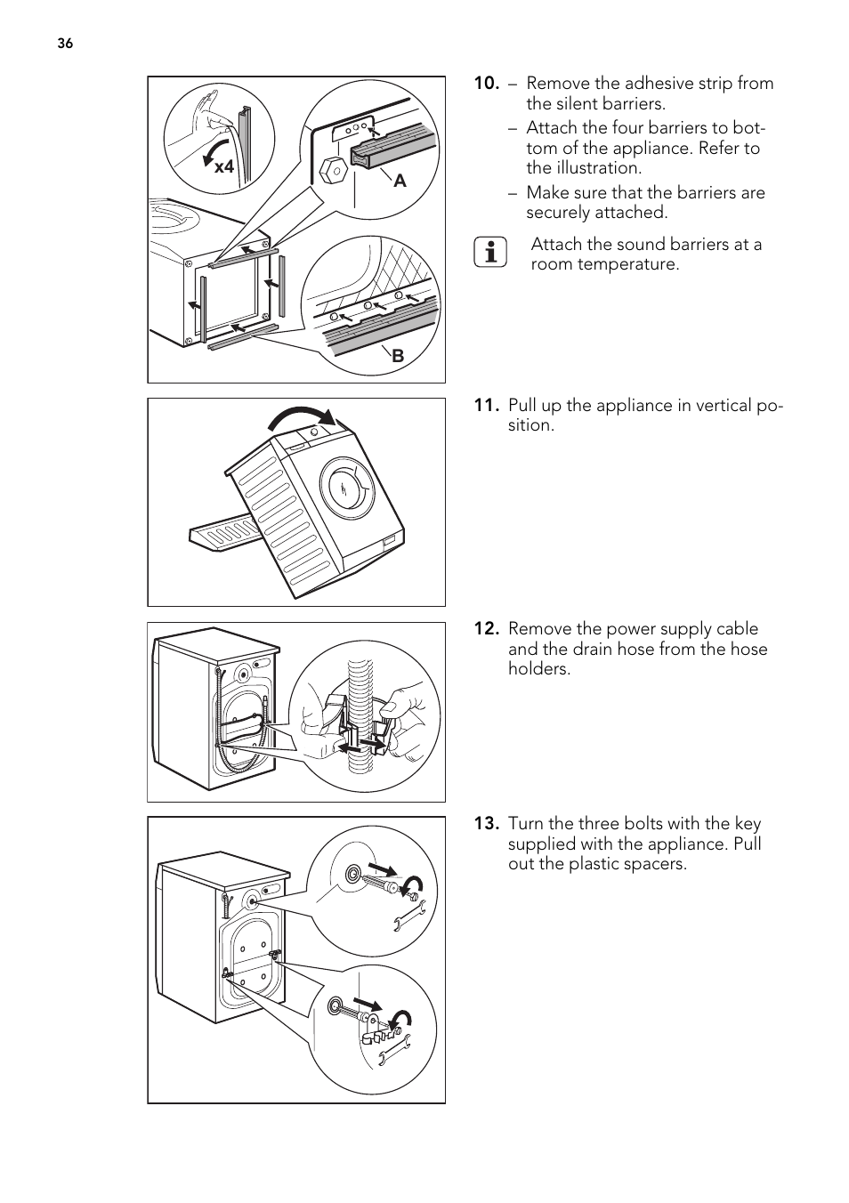 AEG L61271WDBI User Manual | Page 36 / 44