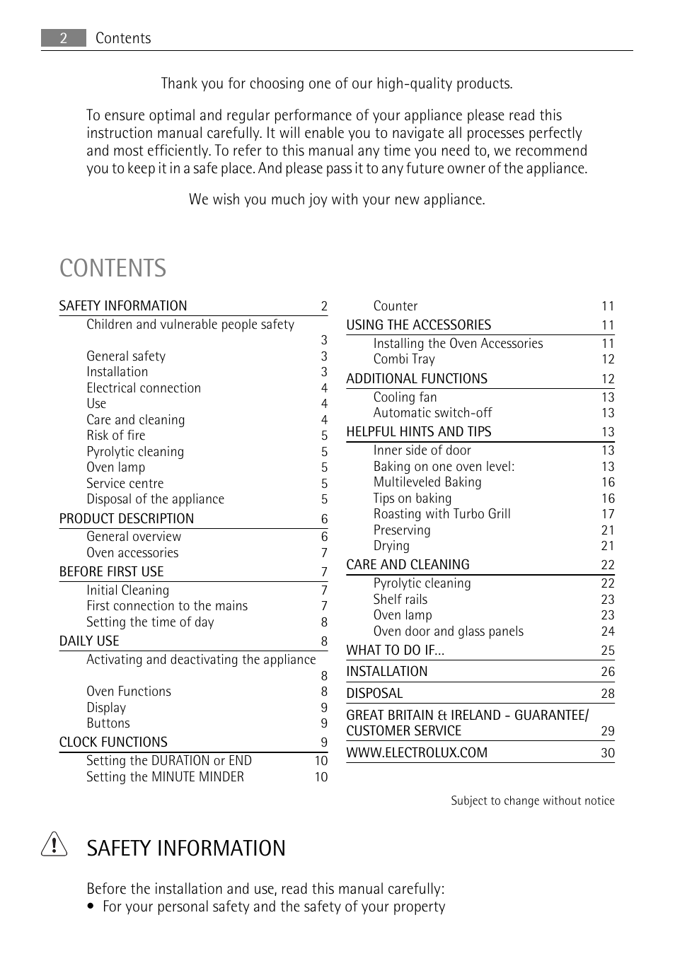 AEG BP5304001B User Manual | Page 2 / 32