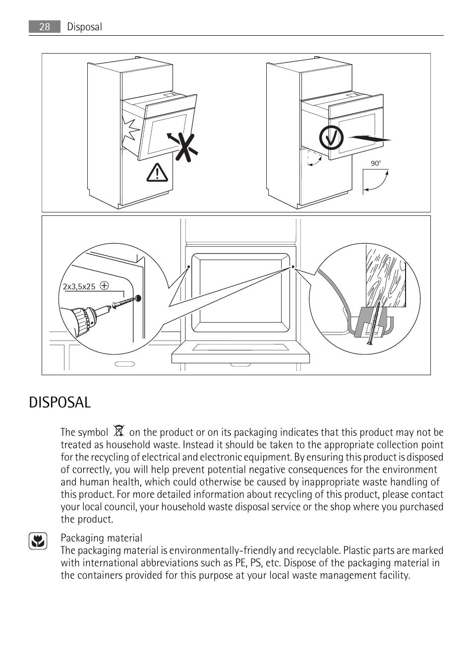 Disposal | AEG BP5304001B User Manual | Page 28 / 32