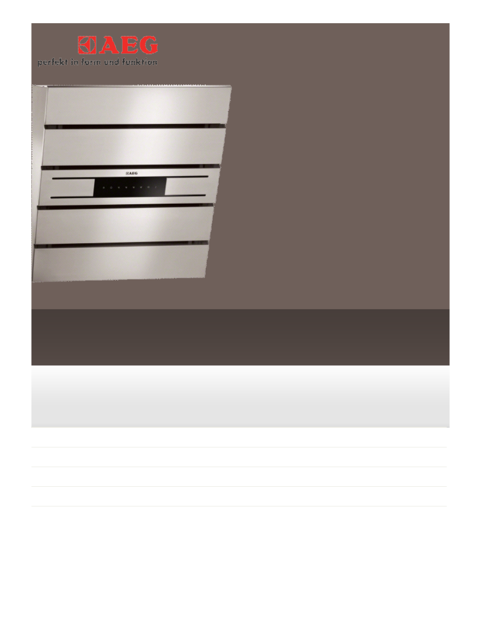 AEG X69453BV0 User Manual | 1 page