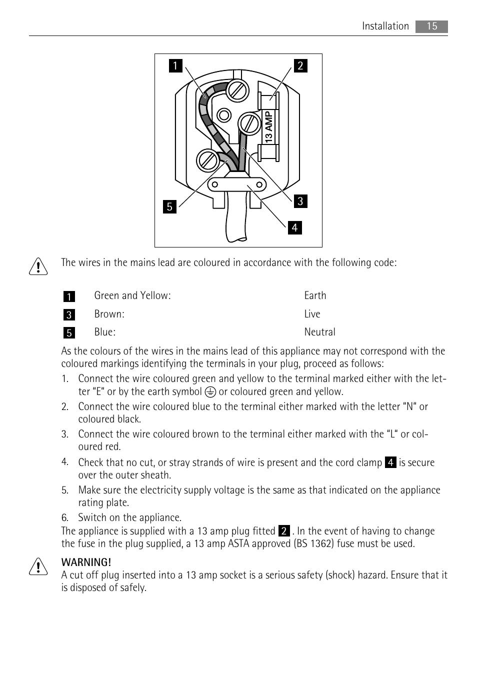 AEG AGS58800S0 User Manual | Page 15 / 20