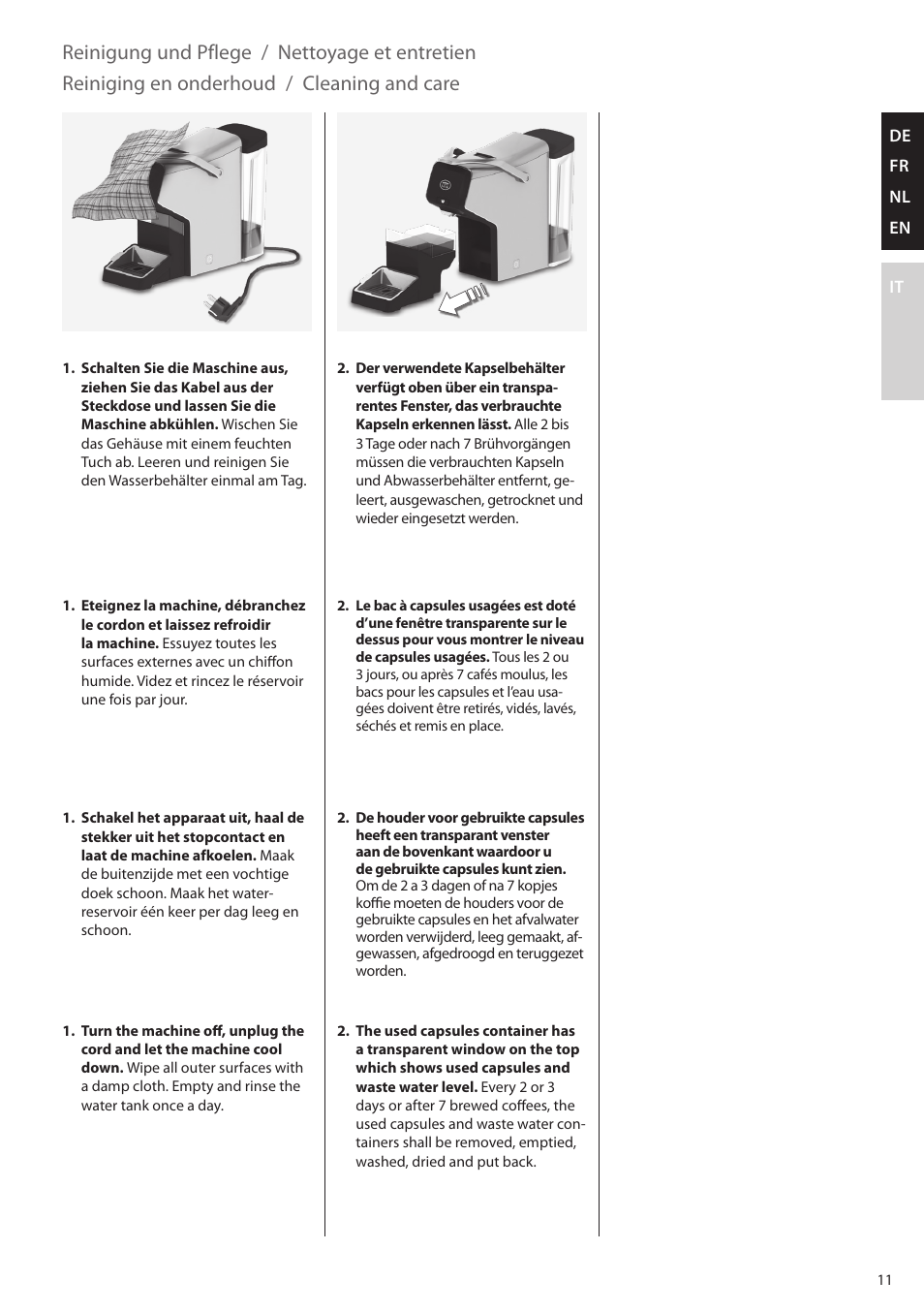 Reinigung und pflege | AEG LM5100-U User Manual | Page 11 / 24