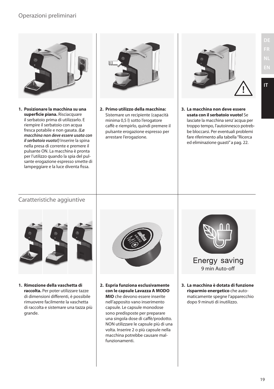 Operazioni preliminari caratteristiche aggiuntive | AEG LM5100-U User Manual | Page 19 / 24