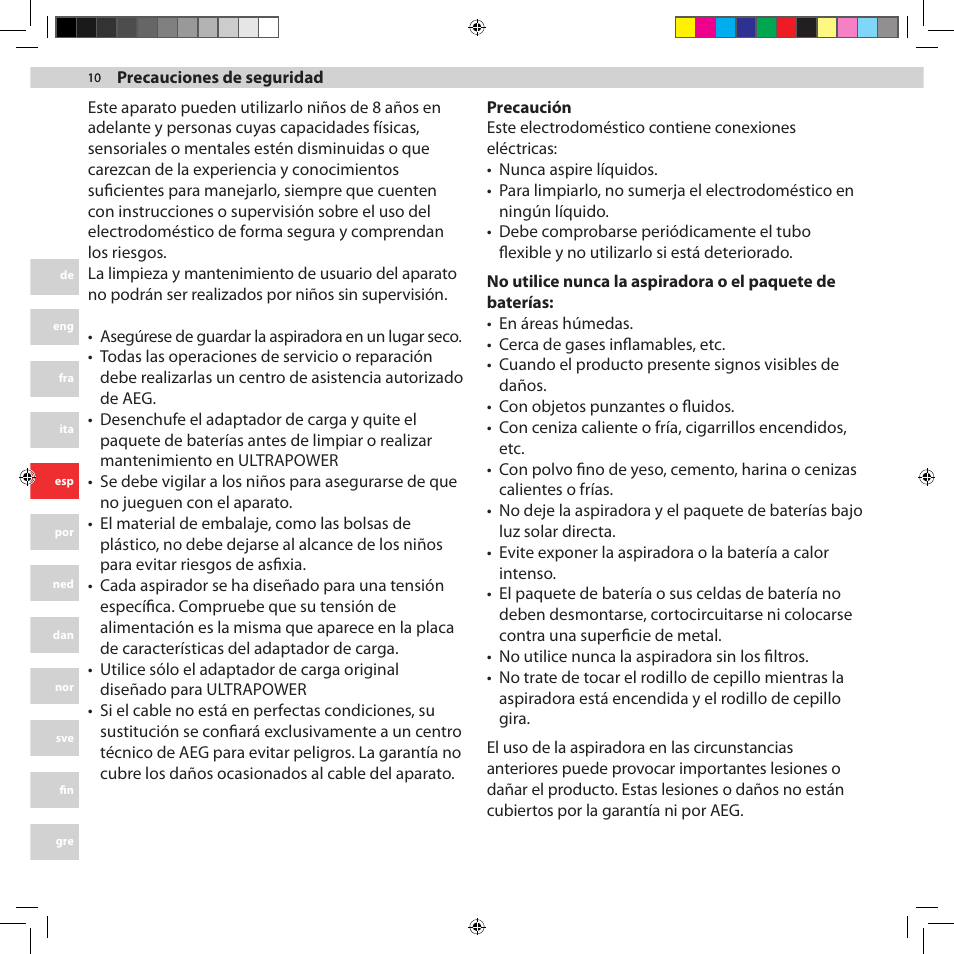 AEG AG3013 User Manual | Page 10 / 56