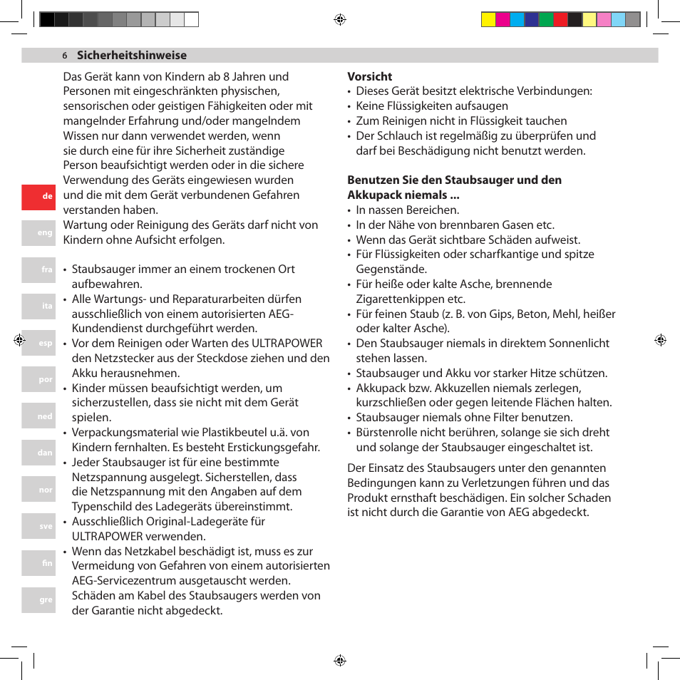 AEG AG3013 User Manual | Page 6 / 56