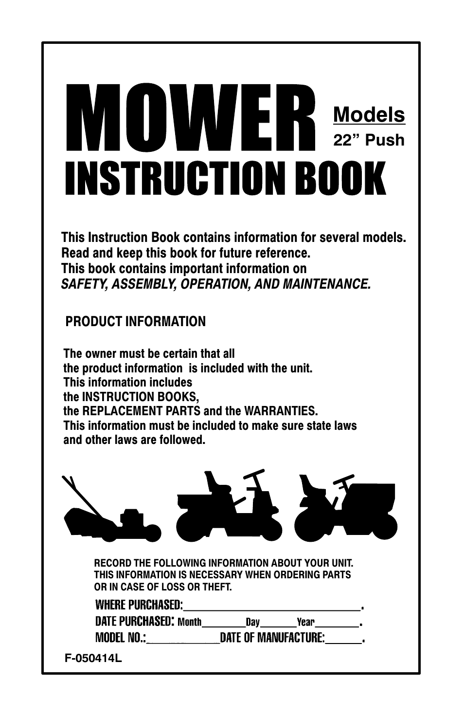 Adams 22 User Manual | 28 pages