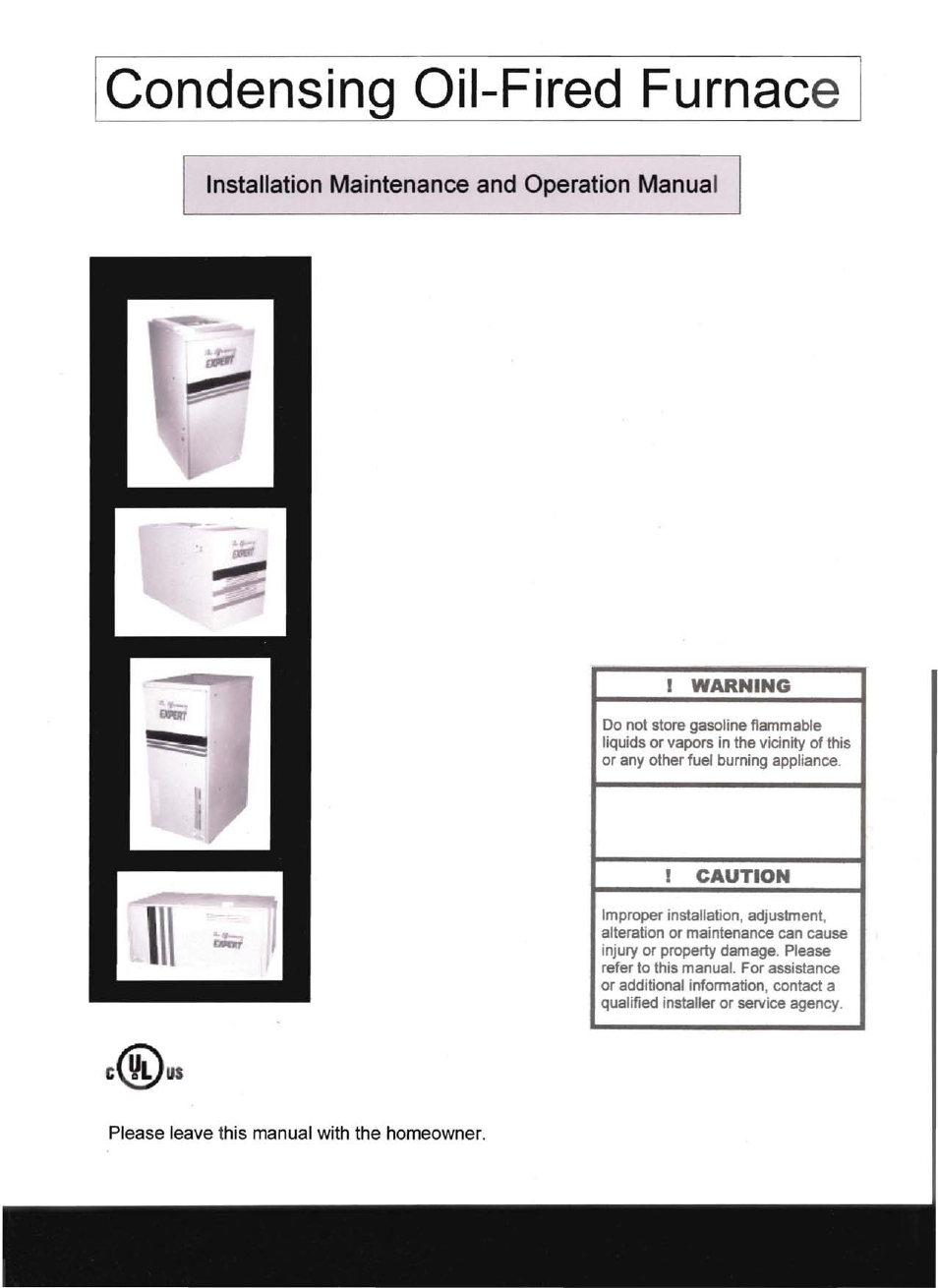 Adams Condensing Oil-Fired Furnace User Manual | 25 pages