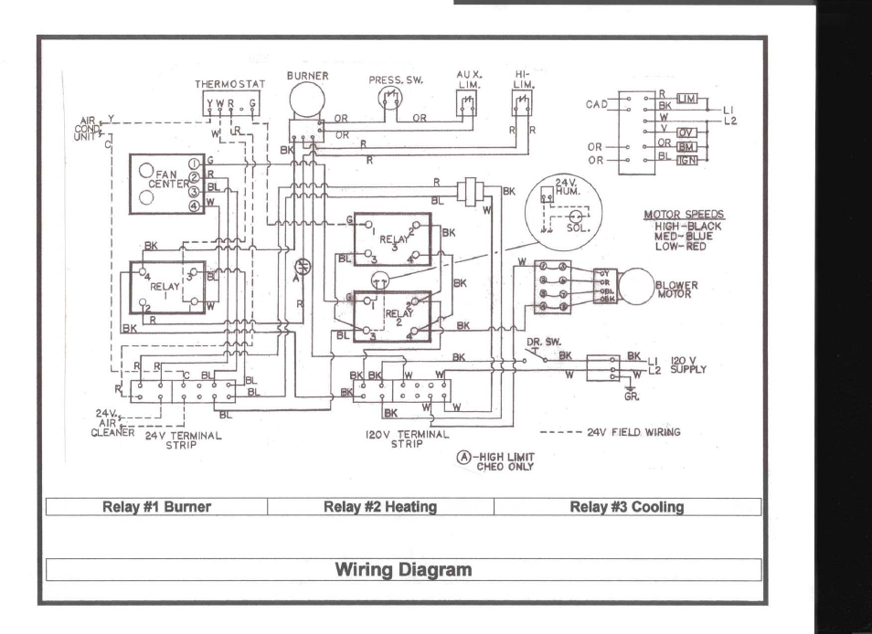 Wiring diagram | Adams Condensing Oil-Fired Furnace User Manual | Page 14 / 25