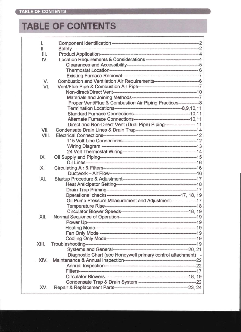 Adams Condensing Oil-Fired Furnace User Manual | Page 2 / 25