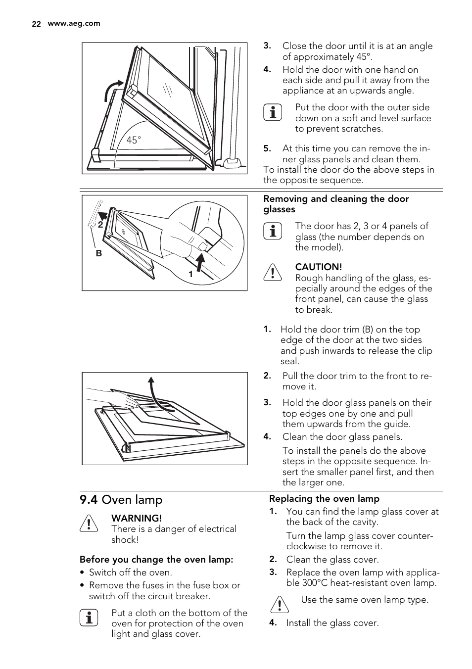 4 oven lamp | AEG NC7003000M User Manual | Page 22 / 32