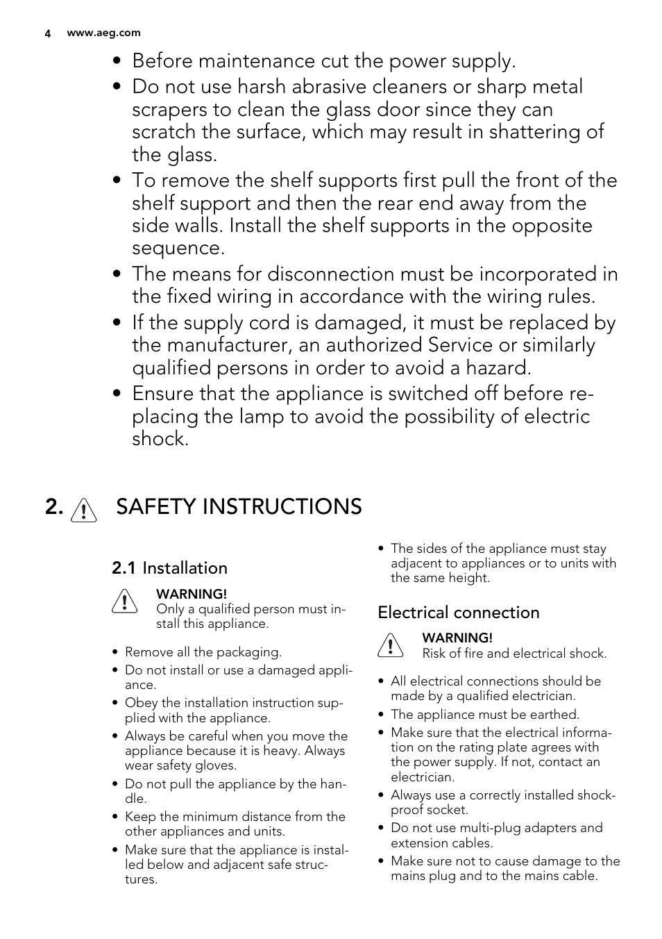 Safety instructions | AEG NC7003000M User Manual | Page 4 / 32