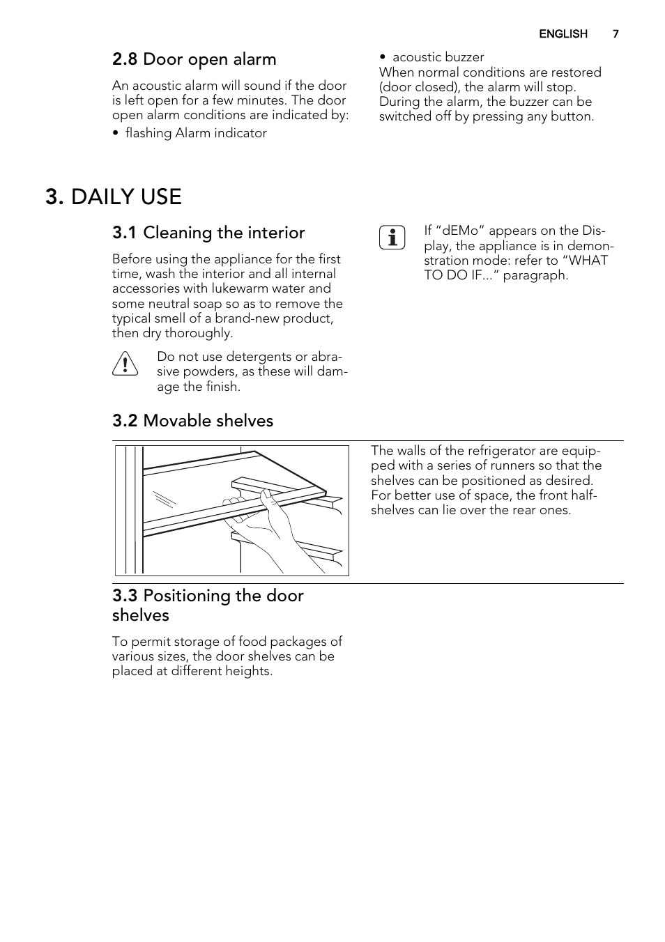 Daily use | AEG SKS61840S1 User Manual | Page 7 / 20