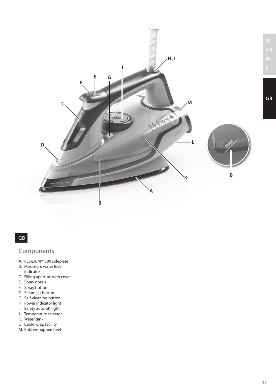 Components | AEG DBS2300-U User Manual | Page 17 / 24
